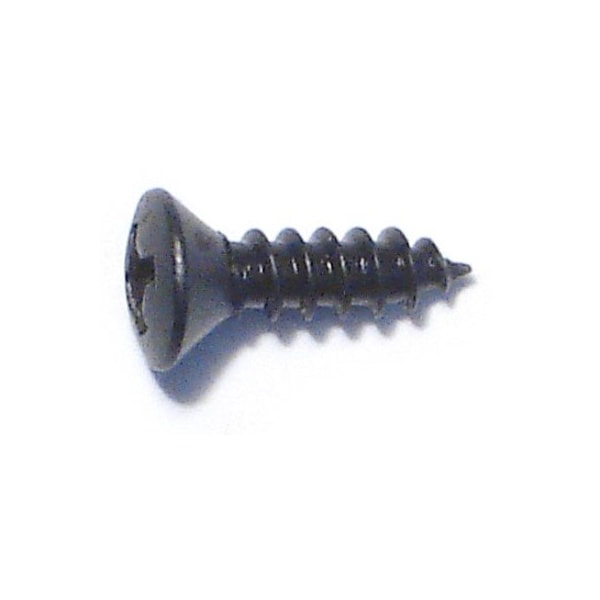 Midwest Fastener Sheet Metal Screw, #10 x 1 in, Black Steel Pan Head Phillips Drive, 12 PK 79415 - main